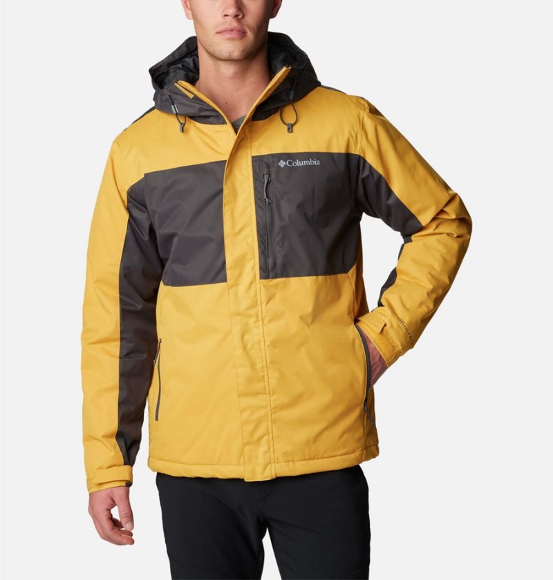 Columbia Tipton Peak II Insulated Men\'s Rain Jacket Yellow | RLWBEC-819