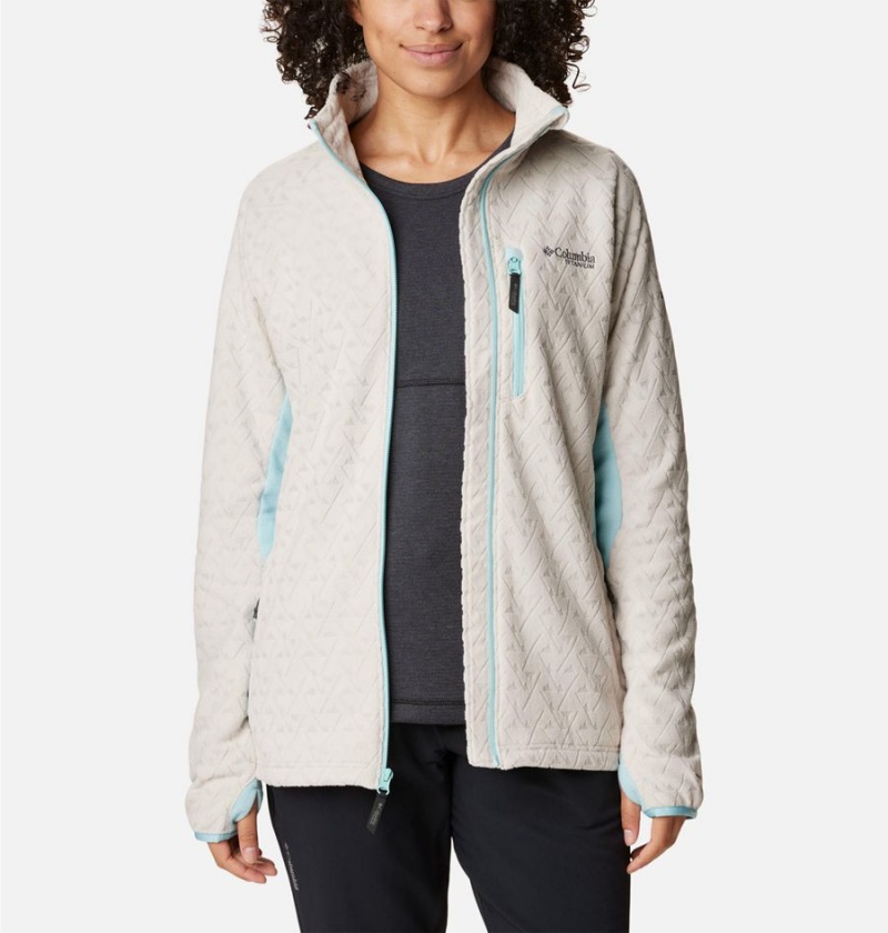 Columbia Titan Pass 3.0 Full Zip Women's Fleece Jacket White | SXUTLH-295