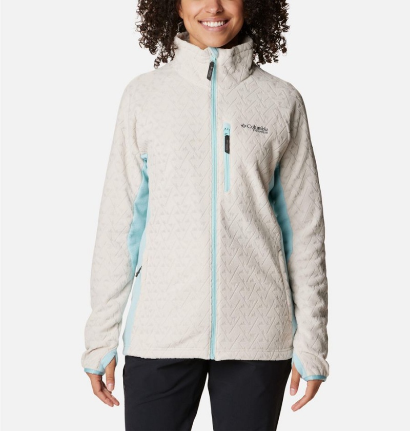 Columbia Titan Pass 3.0 Full Zip Women\'s Fleece Jacket White | SXUTLH-295