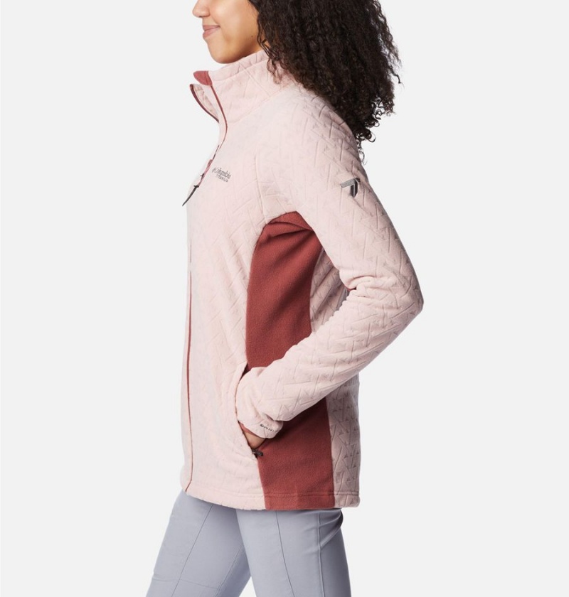 Columbia Titan Pass 3.0 Full Zip Women's Fleece Jacket Pink | ZUNIPM-291