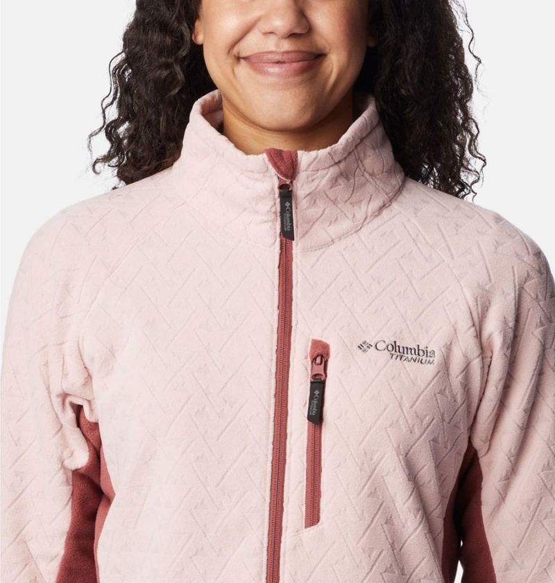 Columbia Titan Pass 3.0 Full Zip Women's Fleece Jacket Pink | ZUNIPM-291