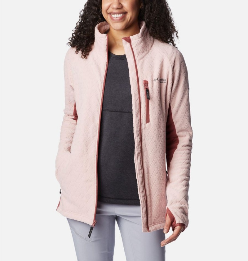 Columbia Titan Pass 3.0 Full Zip Women's Fleece Jacket Pink | ZUNIPM-291