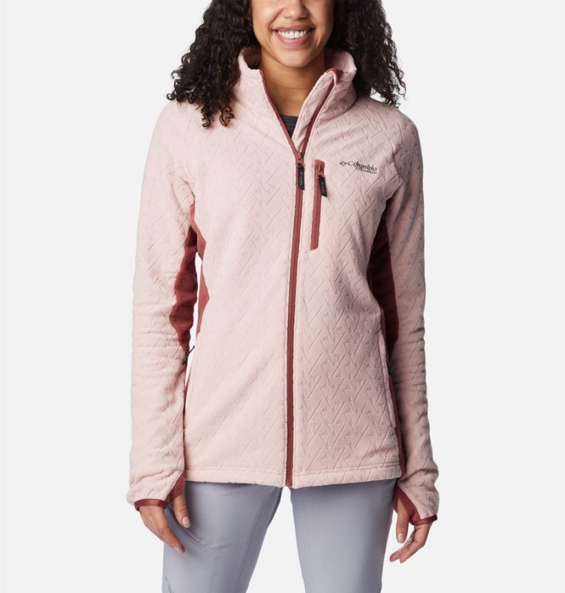 Columbia Titan Pass 3.0 Full Zip Women\'s Fleece Jacket Pink | ZUNIPM-291