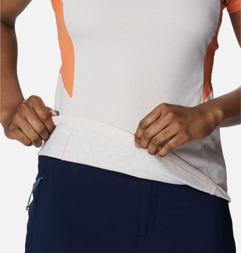 Columbia Titan Pass Ice Short Sleeve Women's T-Shirt White | EASMID-583