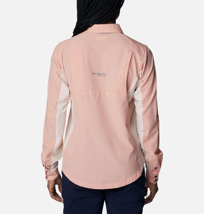 Columbia Titan Pass Irico Long Sleeve Women's Shirt Coral | LYCFMK-750