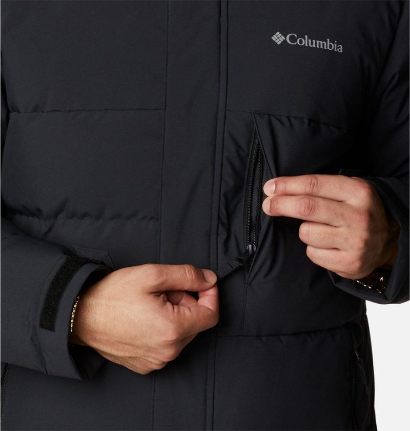 Columbia Toyama Pass Down Men's Coats Black | ZQSAWI-921
