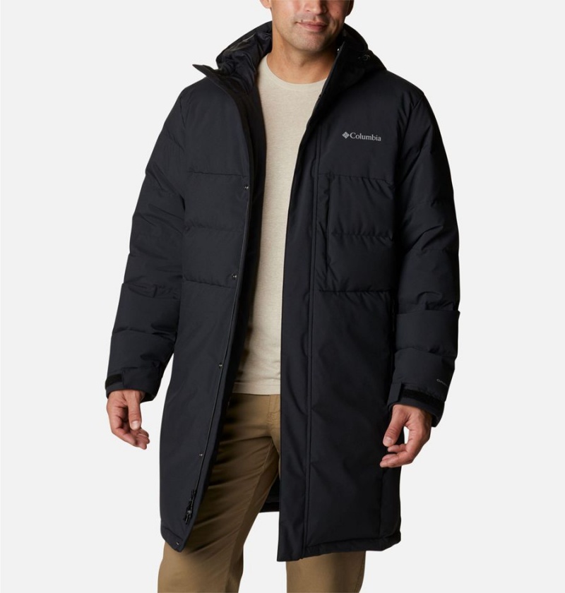 Columbia Toyama Pass Down Men's Coats Black | ZQSAWI-921