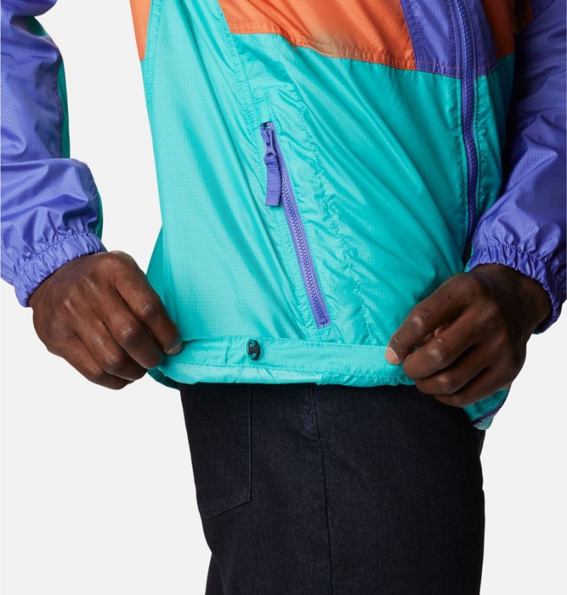 Columbia Trail Traveler Men's Windbreaker Turquoise | IFQMVH-918