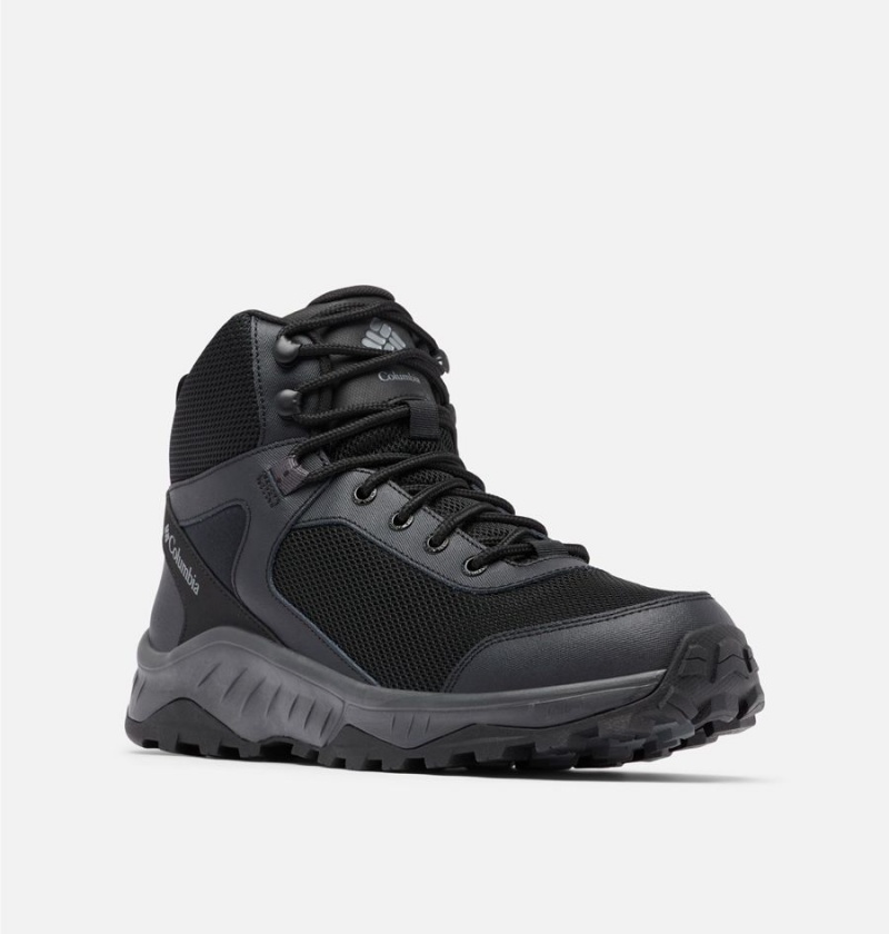 Columbia Trailstorm Ascend Mid Waterproof Men's Hiking Shoes Black | OKRNWF-359