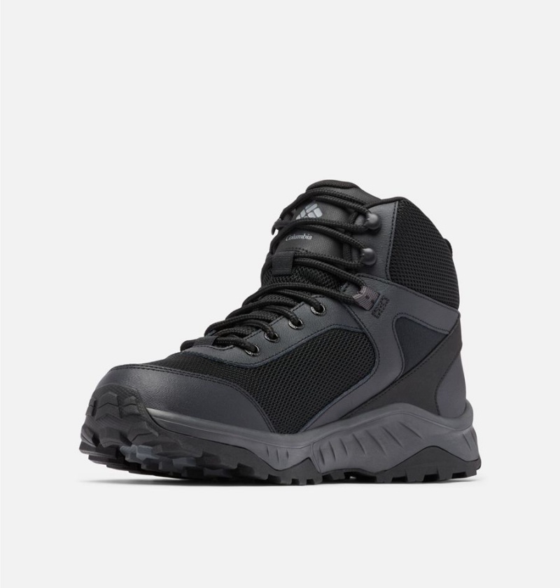Columbia Trailstorm Ascend Mid Waterproof Men's Hiking Shoes Black | OKRNWF-359
