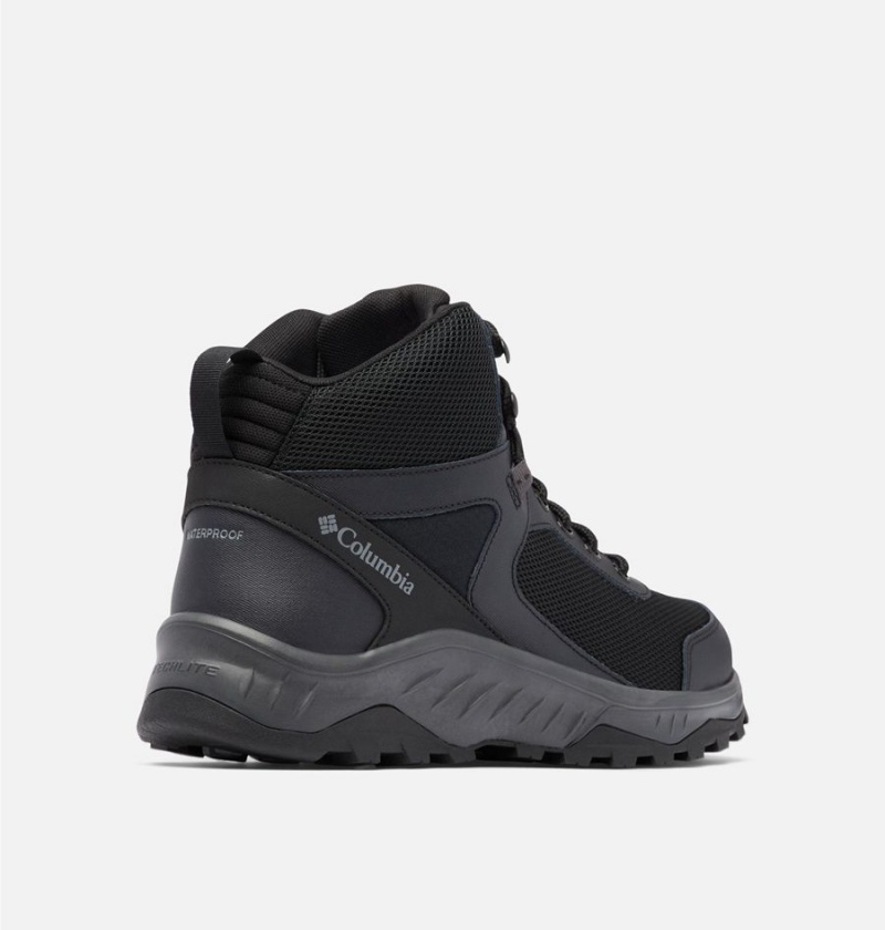 Columbia Trailstorm Ascend Mid Waterproof Men's Hiking Shoes Black | OKRNWF-359