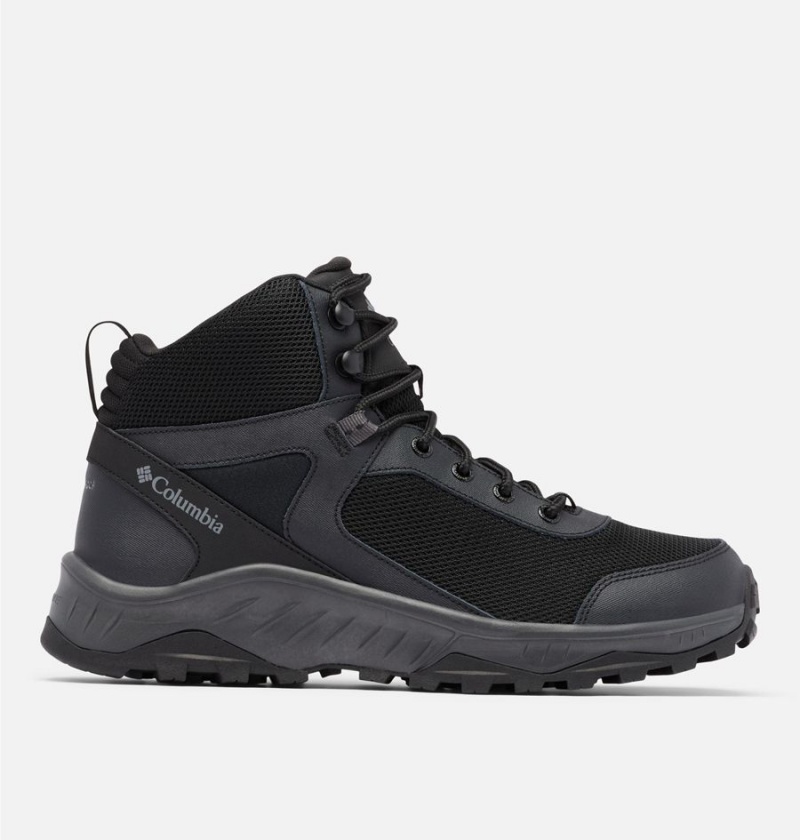 Columbia Trailstorm Ascend Mid Waterproof Men\'s Hiking Shoes Black | OKRNWF-359