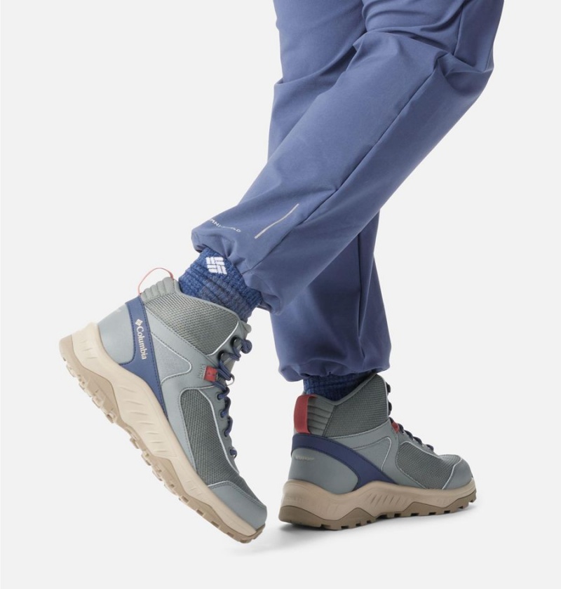 Columbia Trailstorm Ascend Mid Waterproof Women's Hiking Shoes Grey | KGLFYT-563