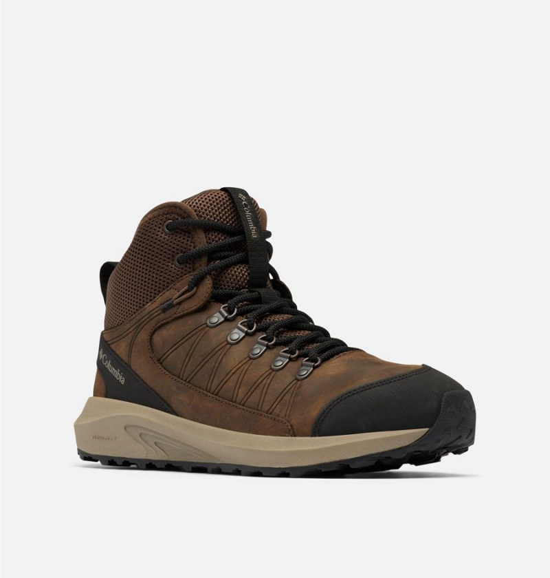 Columbia Trailstorm Crest Mid Waterproof Men's Hiking Shoes Brown | FIANCM-746