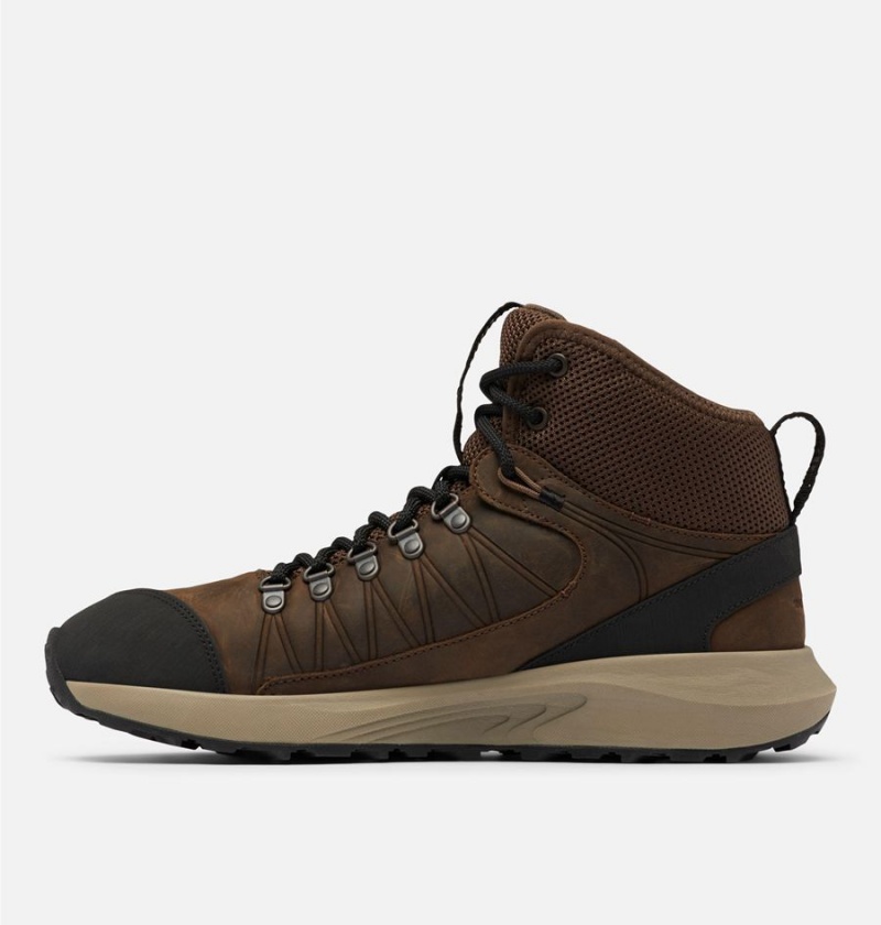 Columbia Trailstorm Crest Mid Waterproof Men's Hiking Shoes Brown | FIANCM-746