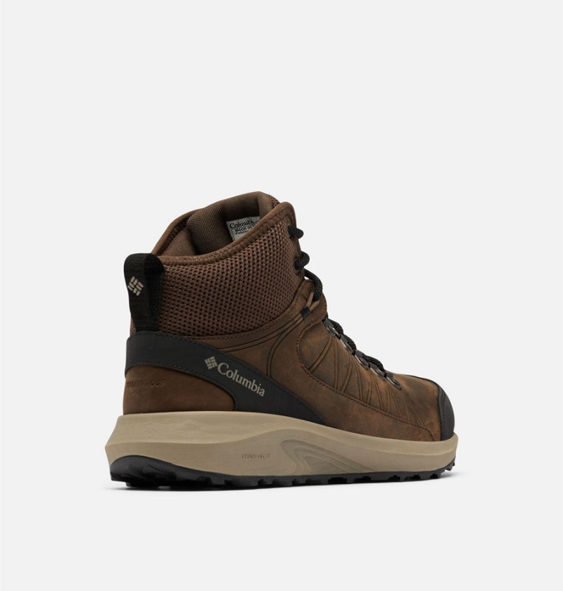 Columbia Trailstorm Crest Mid Waterproof Men's Hiking Shoes Brown | FIANCM-746