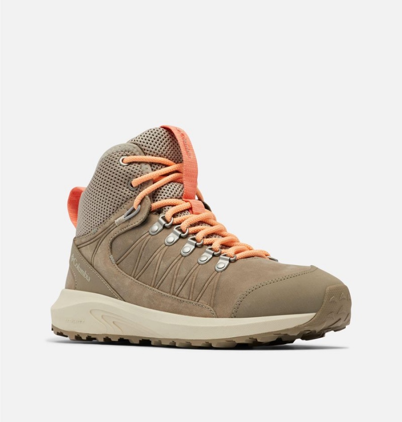 Columbia Trailstorm Crest Mid Waterproof Women's Hiking Shoes Brown | DWUALB-024