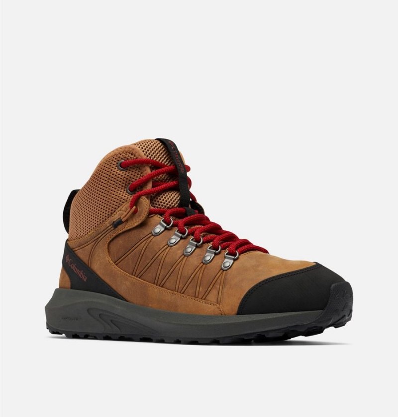 Columbia Trailstorm Crest Mid Waterproof Men's Hiking Shoes Brown | EFQMHI-452