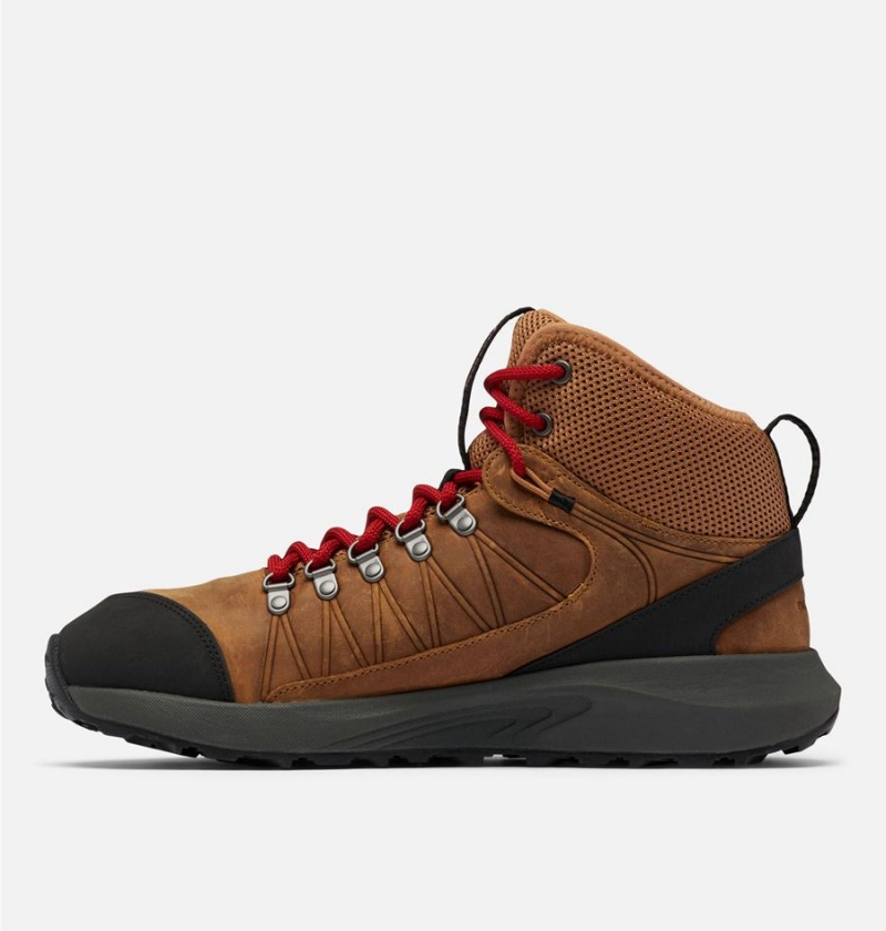 Columbia Trailstorm Crest Mid Waterproof Men's Hiking Shoes Brown | EFQMHI-452