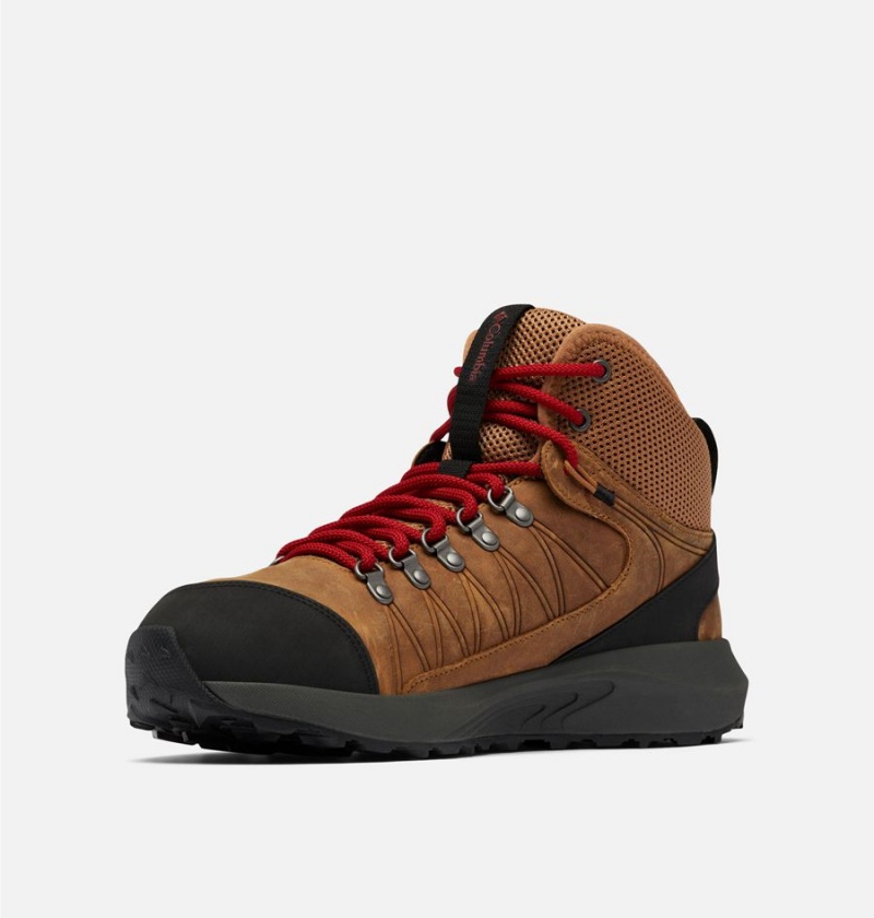 Columbia Trailstorm Crest Mid Waterproof Men's Hiking Shoes Brown | EFQMHI-452