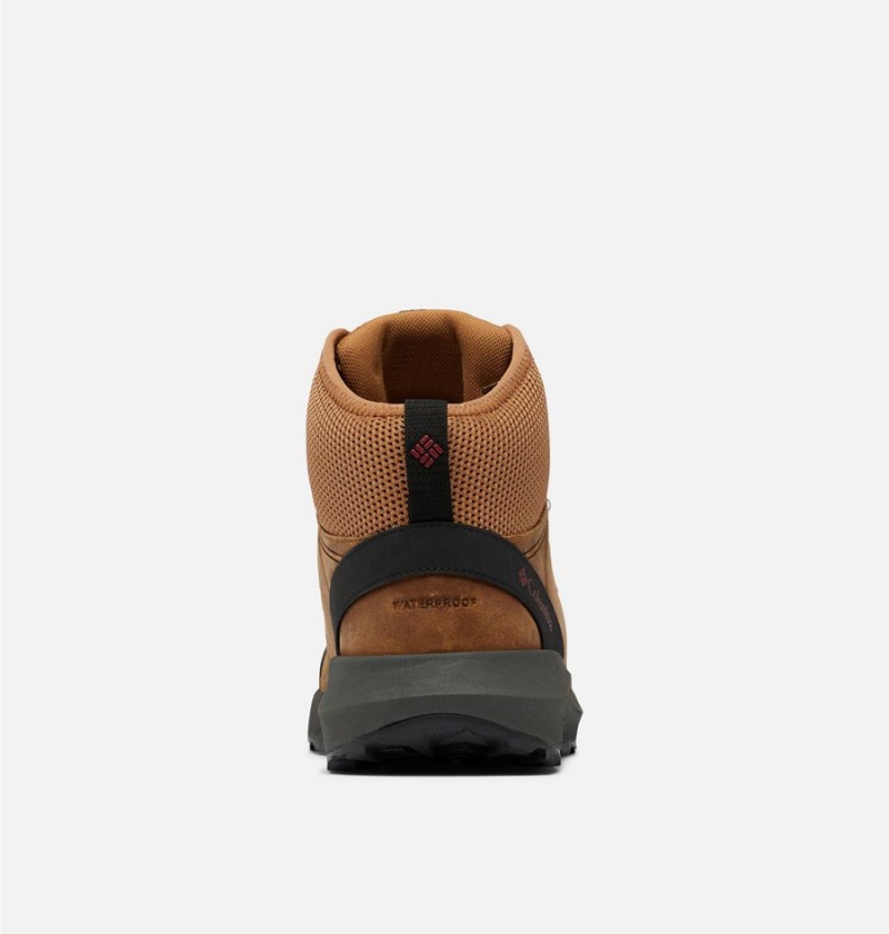 Columbia Trailstorm Crest Mid Waterproof Men's Hiking Shoes Brown | EFQMHI-452