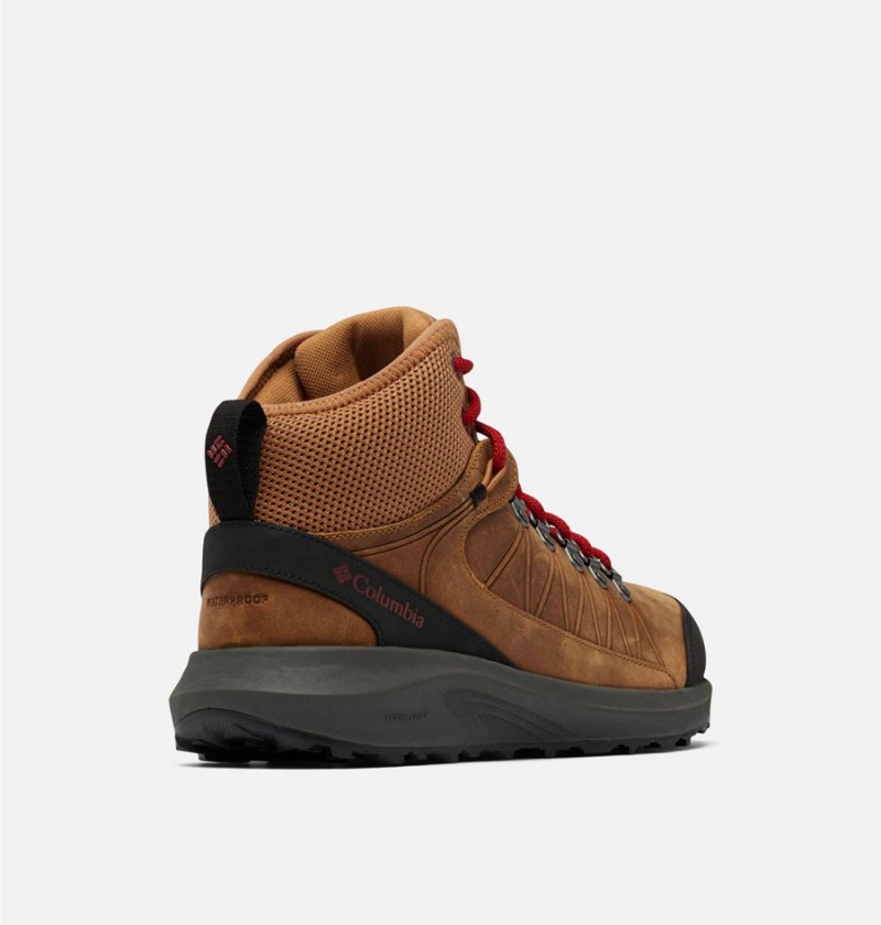 Columbia Trailstorm Crest Mid Waterproof Men's Hiking Shoes Brown | EFQMHI-452