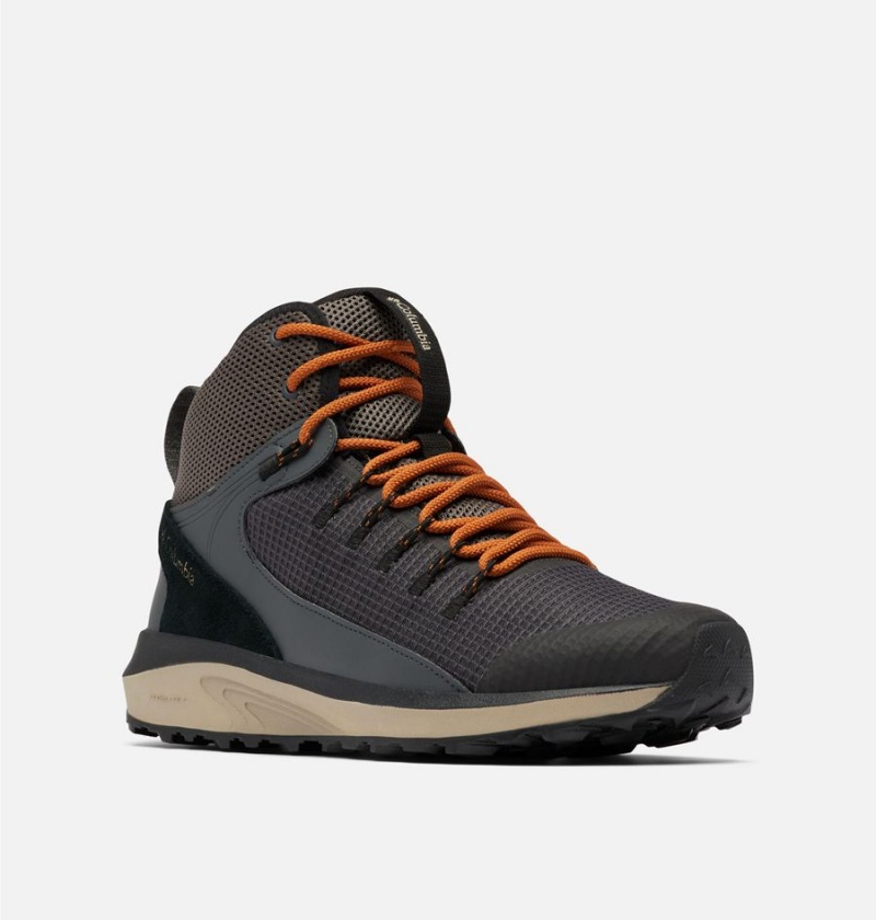 Columbia Trailstorm Mid Waterproof Men's Hiking Shoes Black | FMWTXJ-795