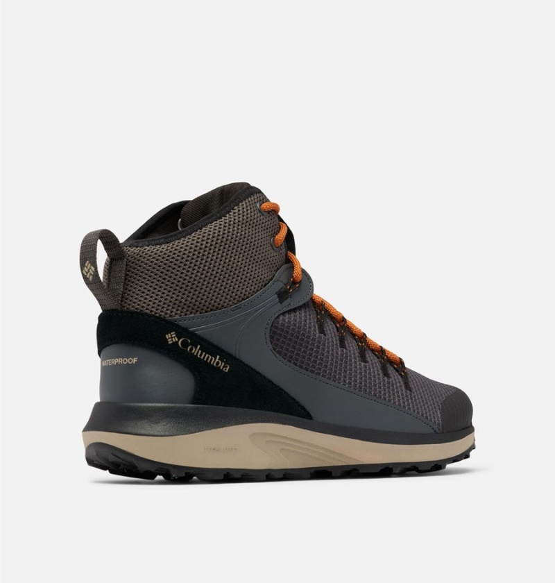 Columbia Trailstorm Mid Waterproof Men's Hiking Shoes Black | FMWTXJ-795
