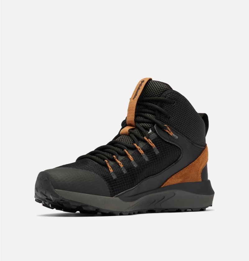 Columbia Trailstorm Mid Waterproof Men's Hiking Shoes Black | OGMQYR-065