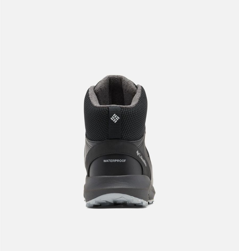 Columbia Trailstorm Mid Waterproof Omni Heat Men's Hiking Shoes Black | KIRECZ-316