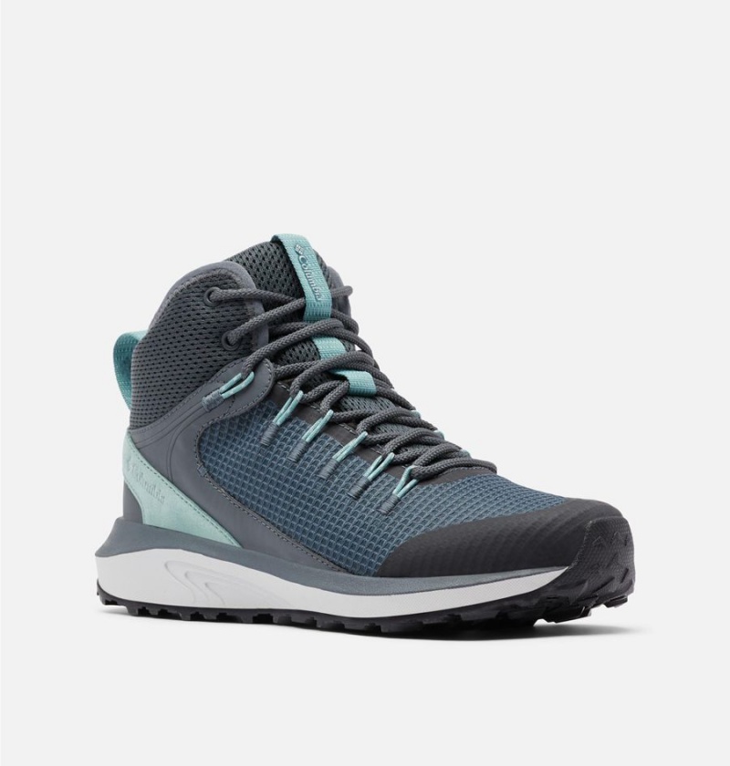 Columbia Trailstorm Mid Waterproof Women's Hiking Shoes Navy | KFBXRG-130