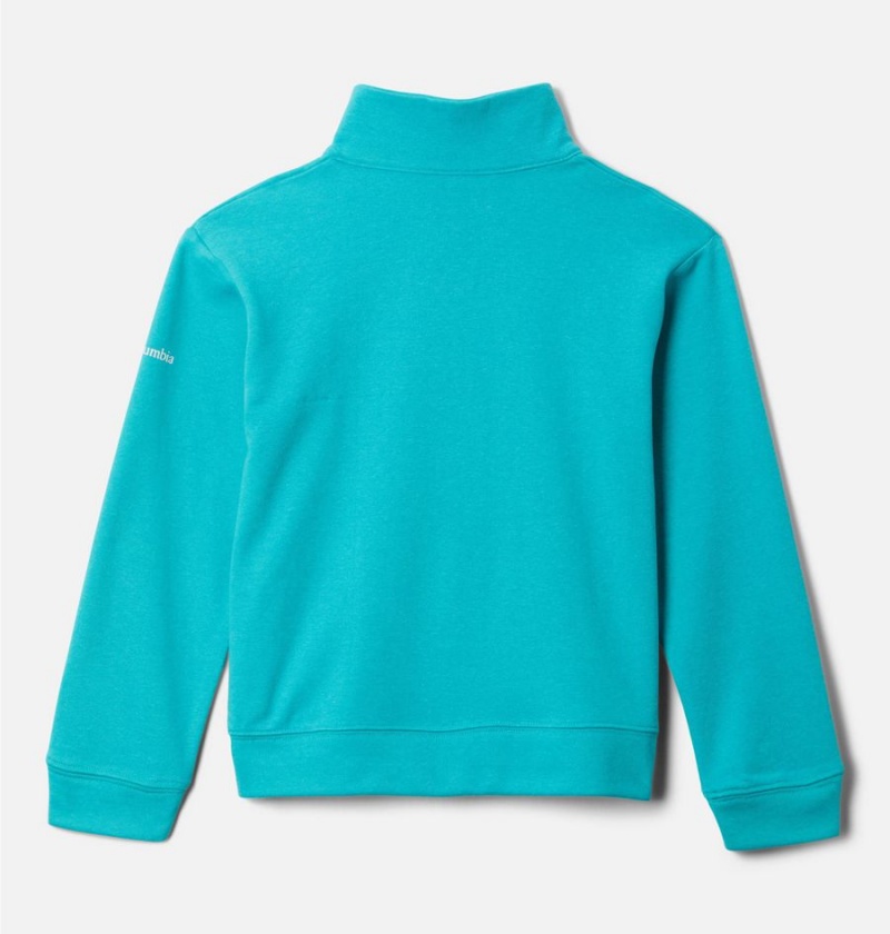 Columbia Trek French Terry Half Zip Pullover Kids' Fleece Turquoise | FIHOQE-230