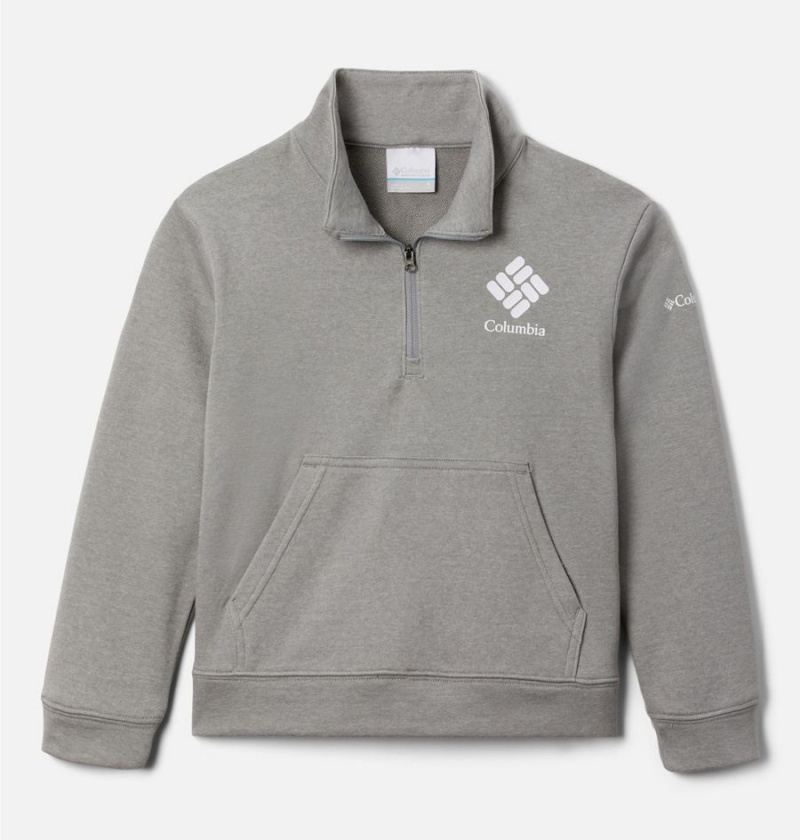Columbia Trek French Terry Half Zip Pullover Kids\' Fleece Grey | LWZJPS-457