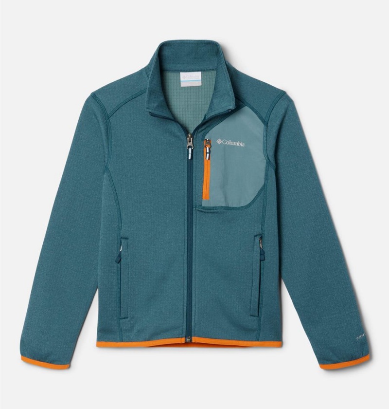 Columbia Triple Canyon Full Zip Kids\' Jacket Turquoise | MPBIQZ-628