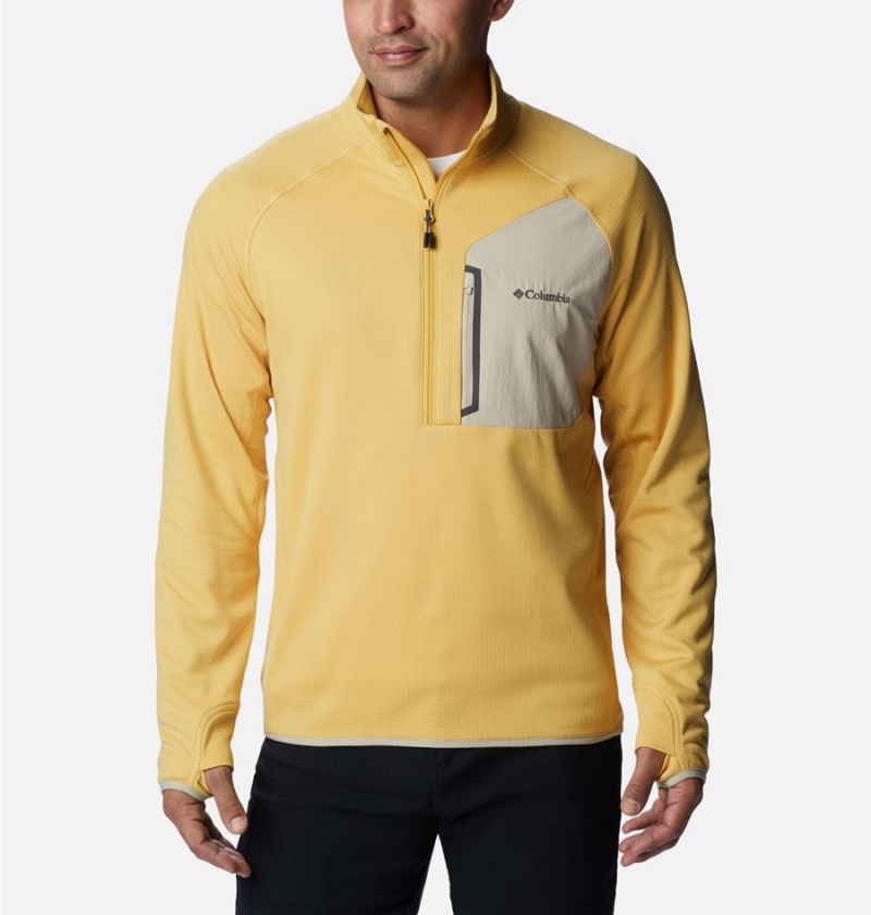 Columbia Triple Canyon Half Zip Men\'s Pullover Yellow | RBXIGA-107