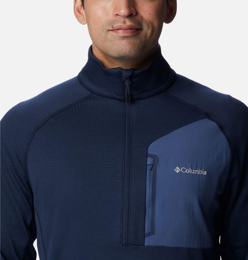 Columbia Triple Canyon Half Zip Men's Pullover Navy | DUFRSI-562