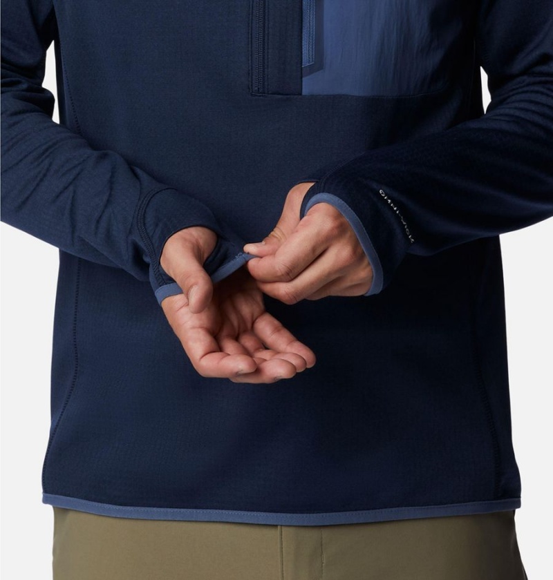 Columbia Triple Canyon Half Zip Men's Pullover Navy | DUFRSI-562