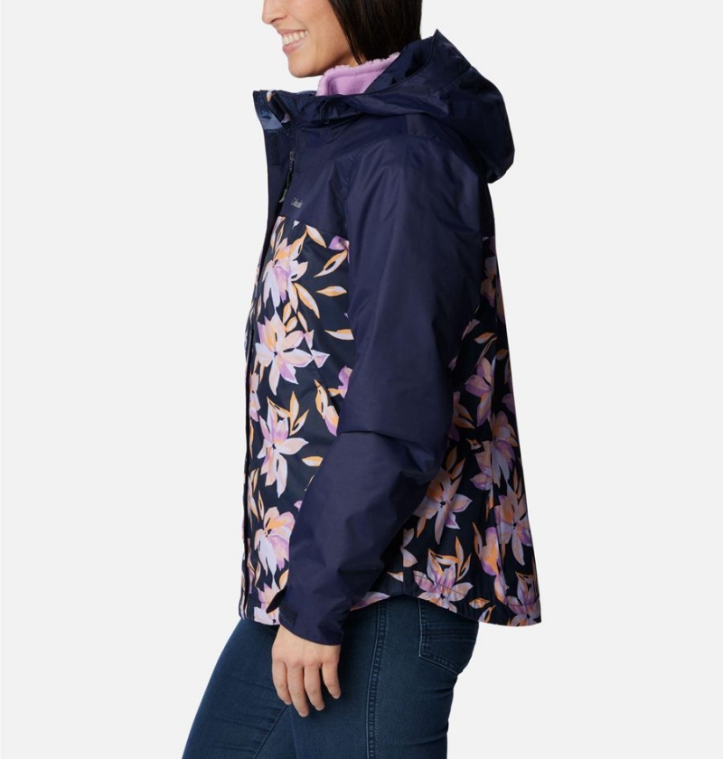 Columbia Tunnel Falls II Interchange Women's 3 In 1 Jackets Navy | JWTMOU-570