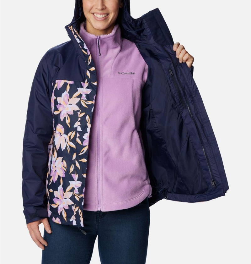 Columbia Tunnel Falls II Interchange Women's 3 In 1 Jackets Navy | JWTMOU-570