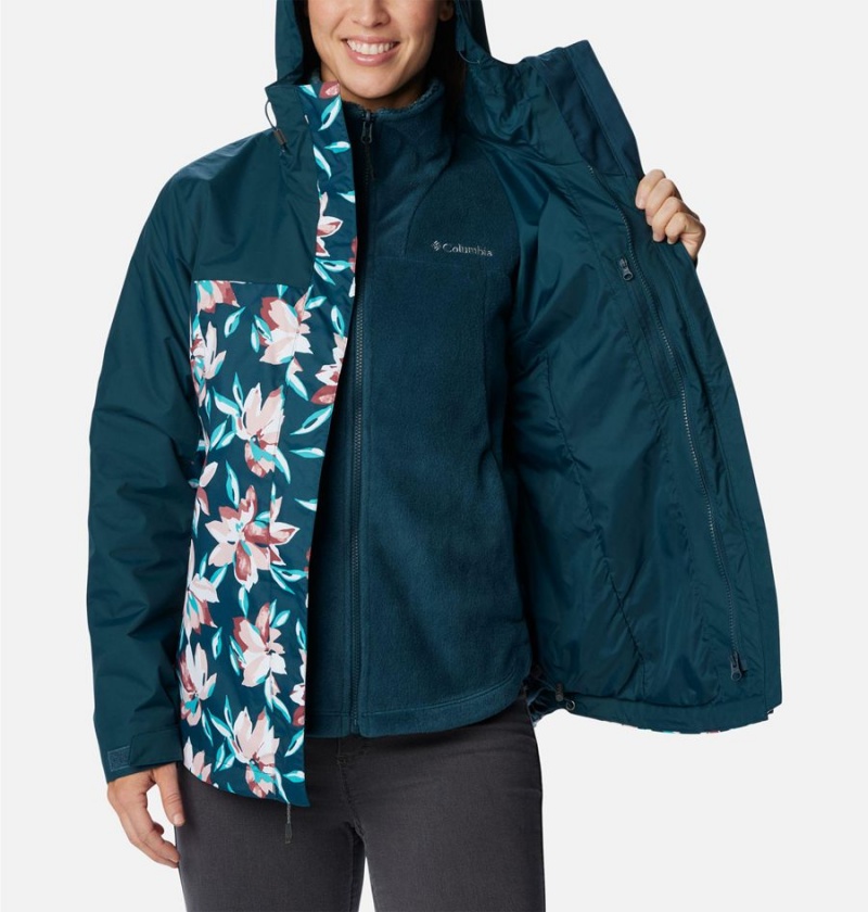 Columbia Tunnel Falls II Interchange Women's 3 In 1 Jackets Turquoise | NKSYMD-643