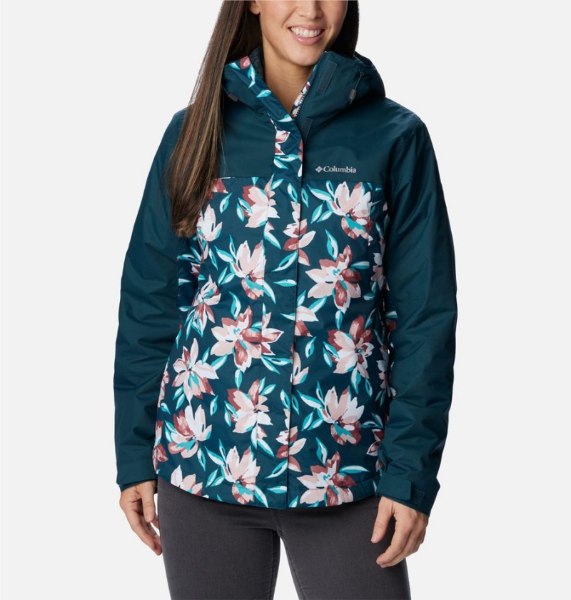 Columbia Tunnel Falls II Interchange Women\'s 3 In 1 Jackets Turquoise | NKSYMD-643