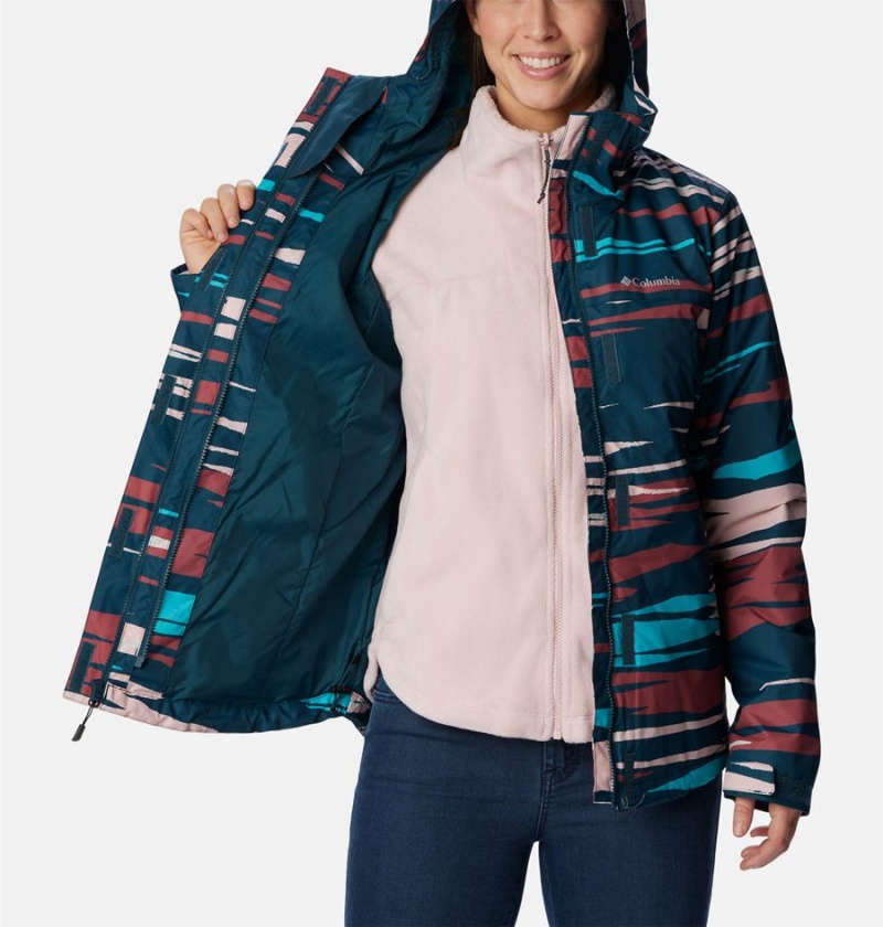 Columbia Tunnel Falls II Interchange Women's 3 In 1 Jackets Turquoise | YAKSPT-754