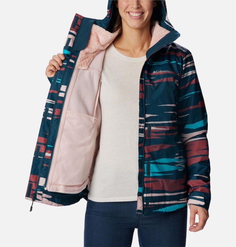 Columbia Tunnel Falls II Interchange Women's 3 In 1 Jackets Turquoise | YAKSPT-754