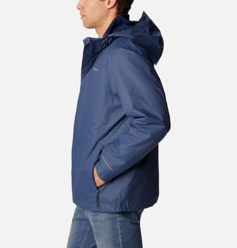 Columbia Tunnel Falls Interchange Men's 3 In 1 Jackets Blue | YZEWJQ-548