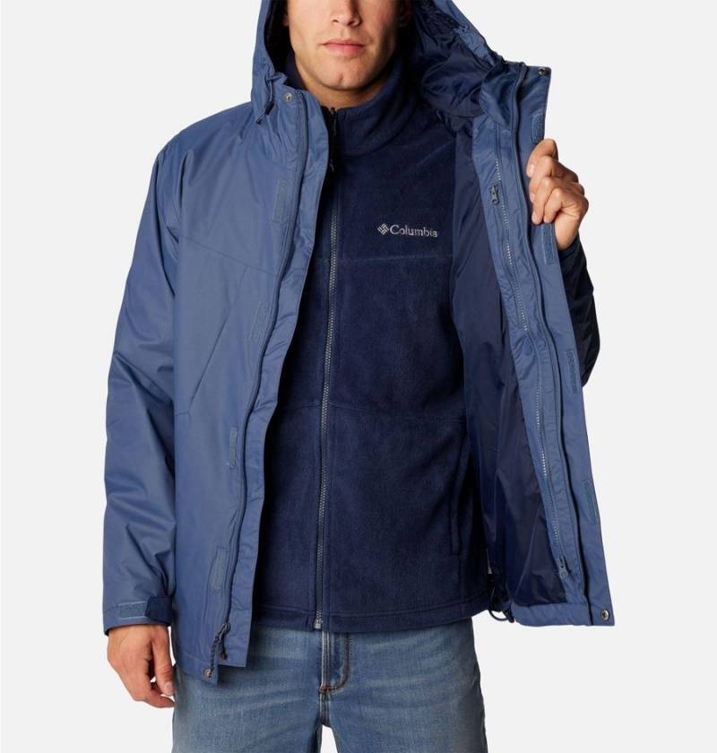 Columbia Tunnel Falls Interchange Men's 3 In 1 Jackets Blue | YZEWJQ-548