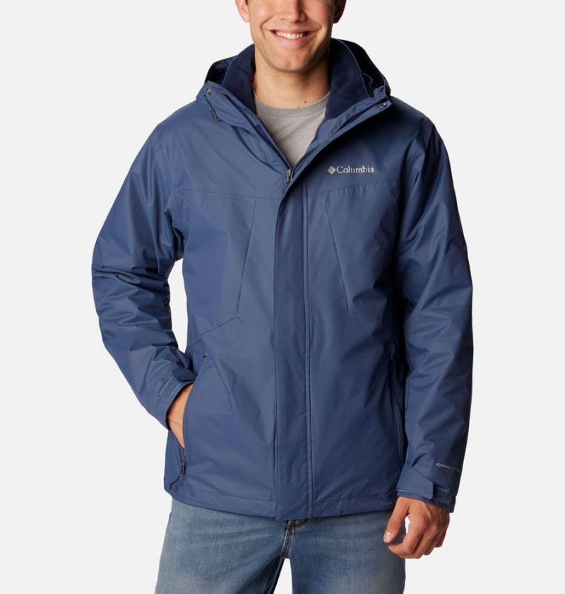 Columbia Tunnel Falls Interchange Men\'s 3 In 1 Jackets Blue | YZEWJQ-548