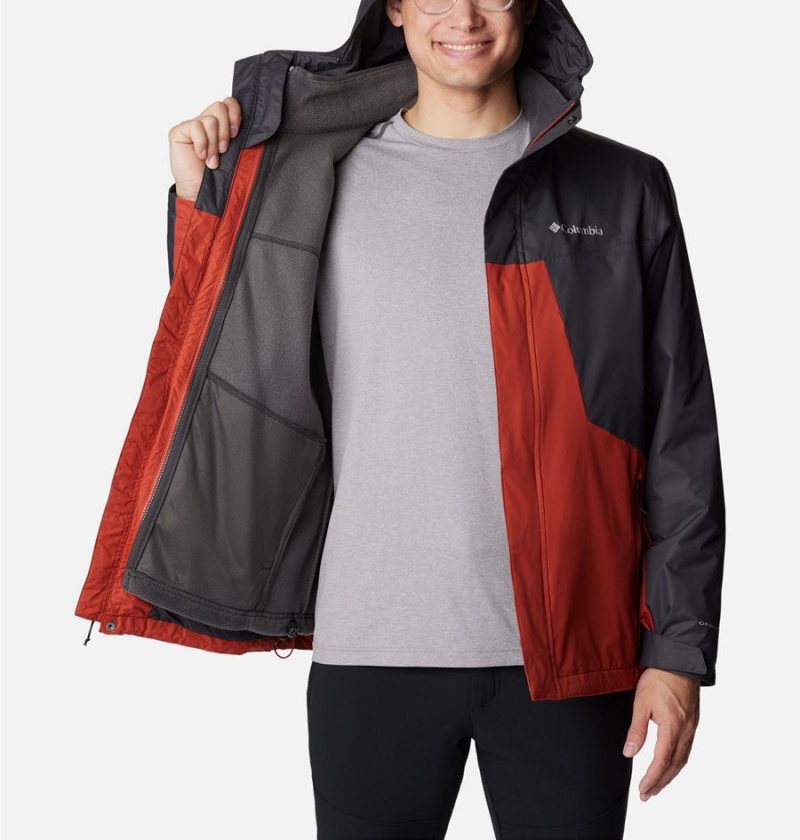 Columbia Tunnel Falls Interchange Men's 3 In 1 Jackets Red | CFIAXN-498