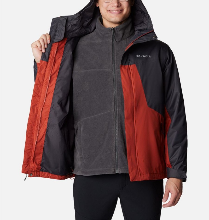 Columbia Tunnel Falls Interchange Men's 3 In 1 Jackets Red | CFIAXN-498
