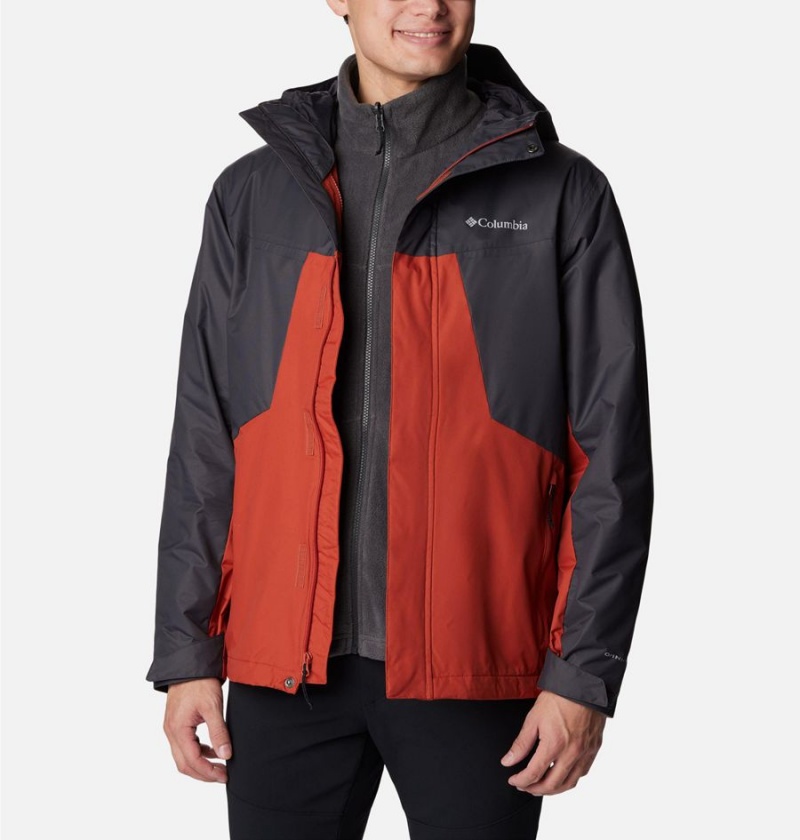Columbia Tunnel Falls Interchange Men's 3 In 1 Jackets Red | CFIAXN-498
