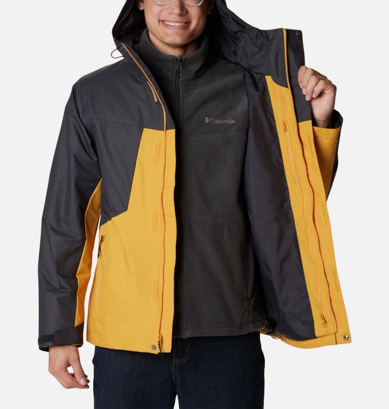Columbia Tunnel Falls Interchange Men's 3 In 1 Jackets Yellow | LRFYKA-387
